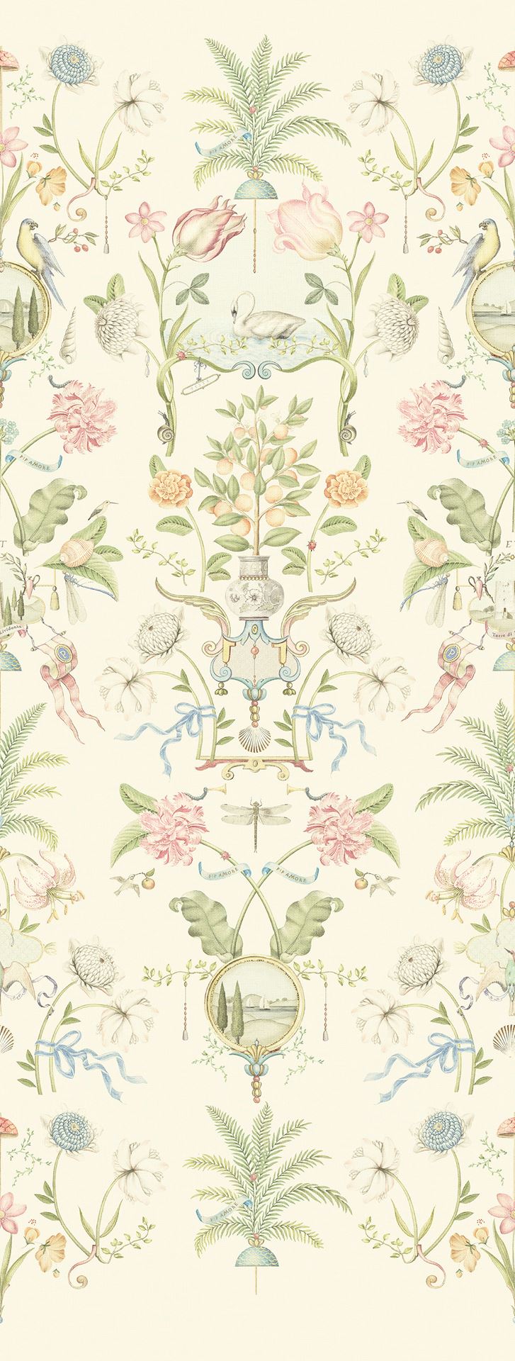 EIJFFINGER Pip Studio 6 333164 - Afbeelding 1 - Wit, Romantisch, Pip Studio, Vogels, Bloemen