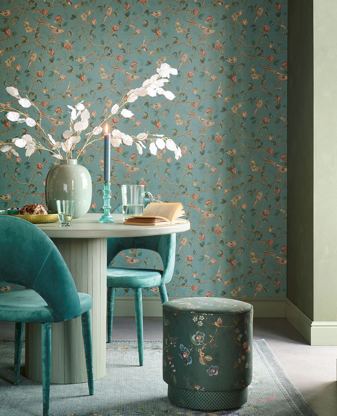 EIJFFINGER Pip Studio 6 333124 - Afbeelding 2 - Groen, Romantisch, Pip Studio, Dieren, Bloemen