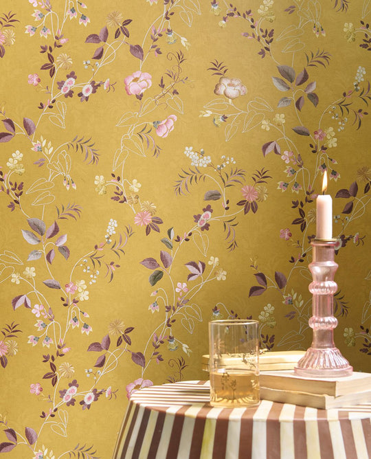 EIJFFINGER Pip Studio 6 333132 - Afbeelding 2 - Geel, Romantisch, Pip Studio, Bloemen, Bladeren