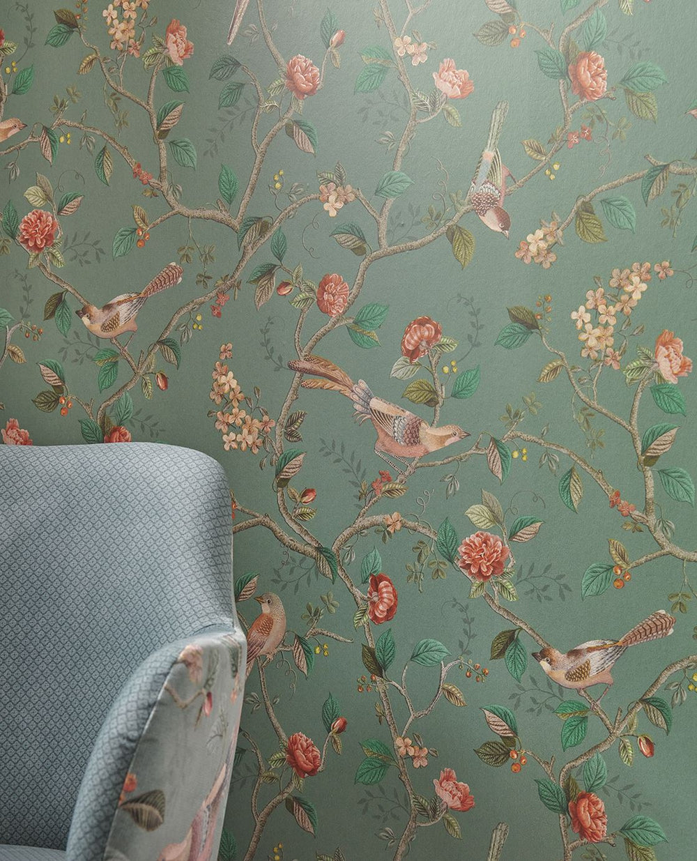 EIJFFINGER Pip Studio 6 333123 - Afbeelding 2 - Groen, Romantisch, Pip Studio, Dieren, Bloemen