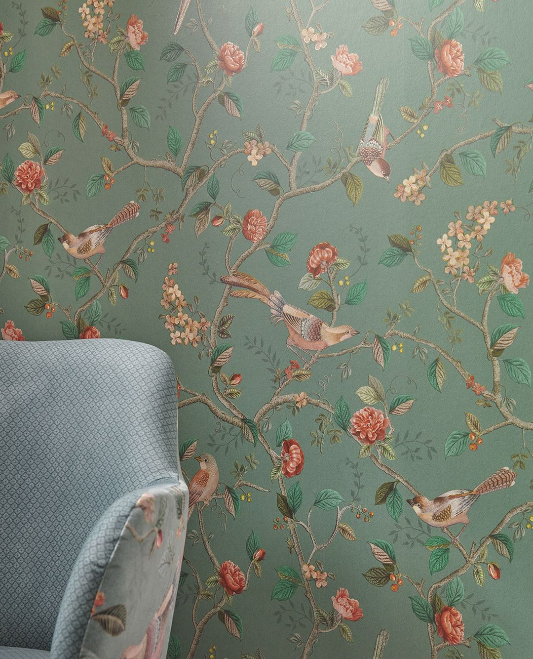 EIJFFINGER Pip Studio 6 333123 - Afbeelding 2 - Groen, Romantisch, Pip Studio, Dieren, Bloemen