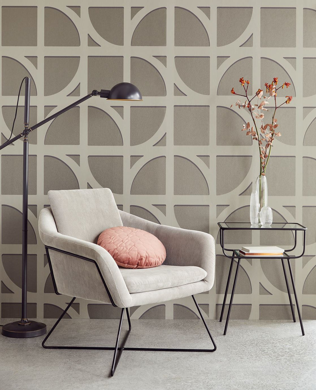 EIJFFINGER Bold 395804 - Afbeelding 2 - Naturel, Zwart / Grijs, Retro, Vintage, Stoer, Industrieel, Chic, Glamour, Geometrisch