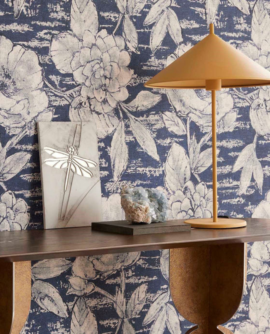 EIJFFINGER Emerald 333414 - Afbeelding 3 - Blauw, Romantisch, Klassiek, Bloemen