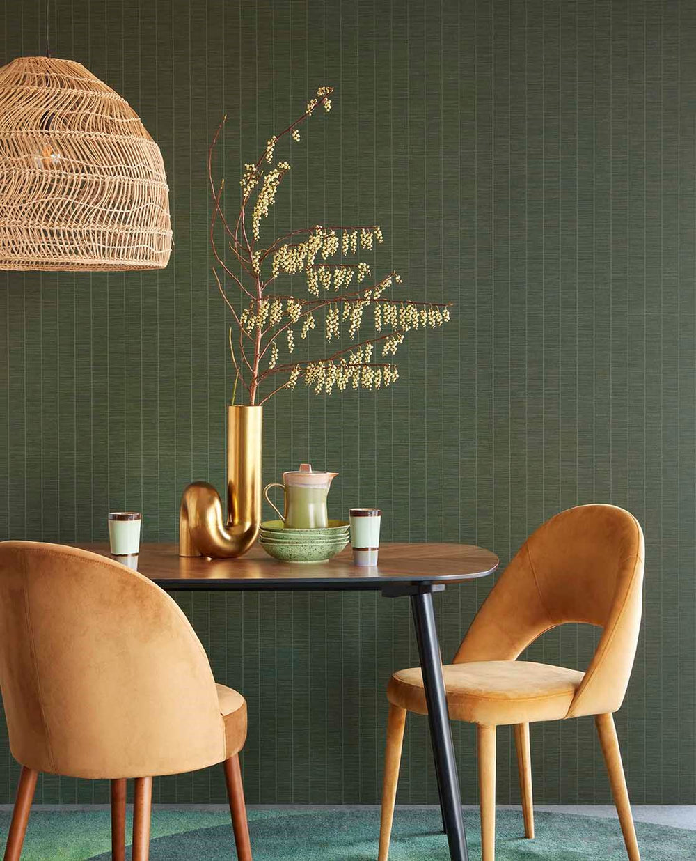 EIJFFINGER Emerald 333436 - Afbeelding 2 - Groen, Etnisch, Basic, Natuurlijk, Structuren