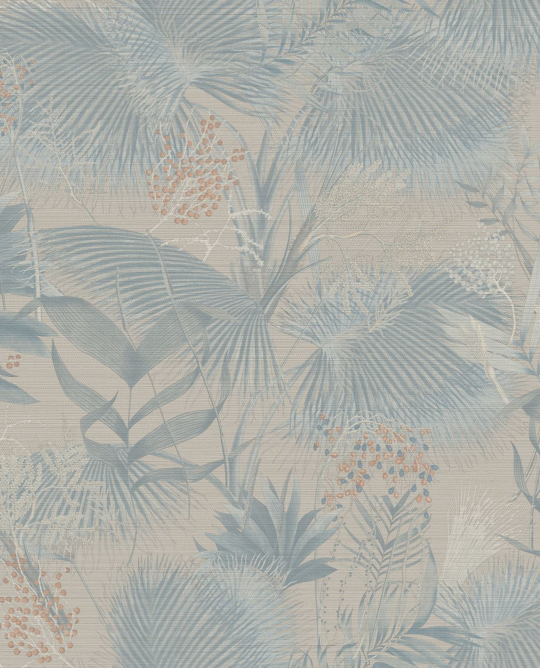 EIJFFINGER Cozumel 50505 - Afbeelding 1 - Blauw, Landelijk, Romantisch, Bladeren