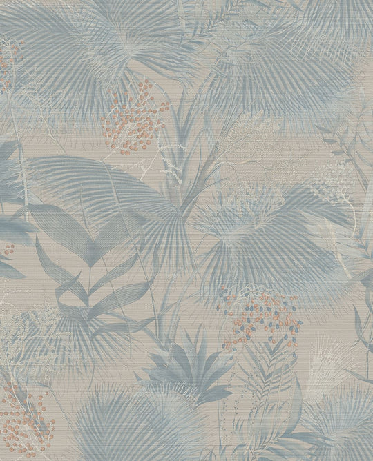 EIJFFINGER Cozumel 50505 - Afbeelding 1 - Blauw, Landelijk, Romantisch, Bladeren