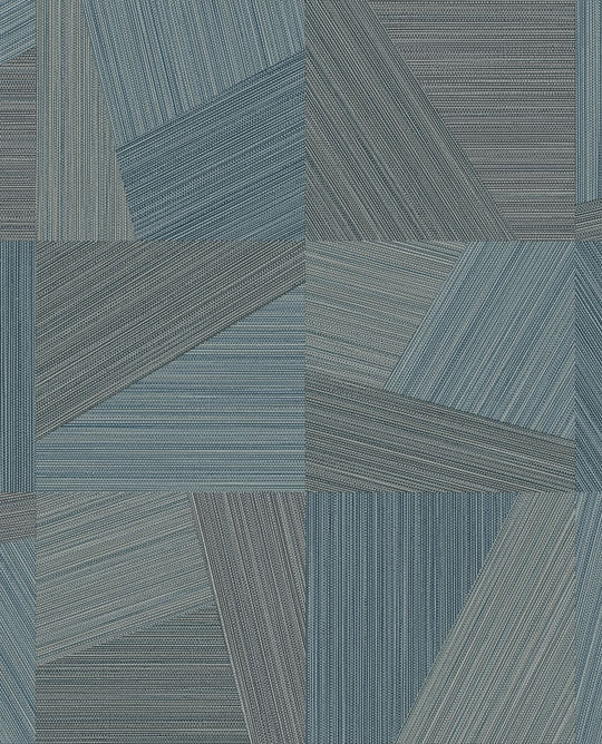 EIJFFINGER Cozumel 50525 - Afbeelding 1 - Blauw, Retro, Vintage, Stoer, Industrieel, Structuren, Geometrisch