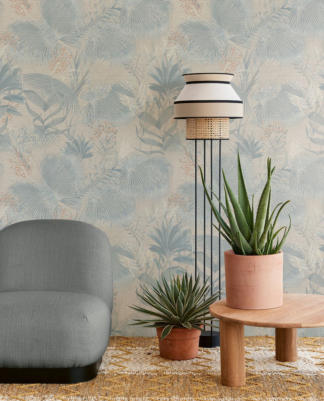 EIJFFINGER Cozumel 50505 - Afbeelding 2 - Blauw, Landelijk, Romantisch, Bladeren