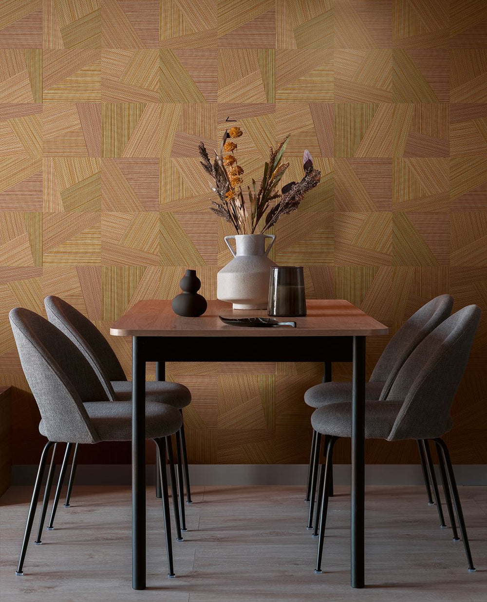 EIJFFINGER Cozumel 50523 - Afbeelding 2 - Oranje, Retro, Vintage, Structuren, Geometrisch