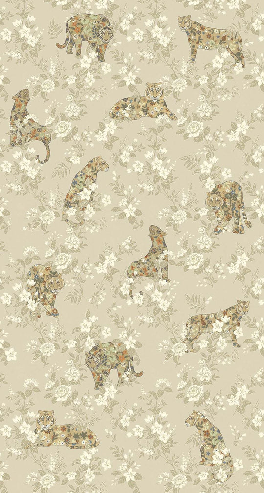 EIJFFINGER Festival 333552 - Afbeelding 1 - Naturel, Wit, Retro, Vintage, Etnisch, Chic, Glamour, Dieren, Fantasie