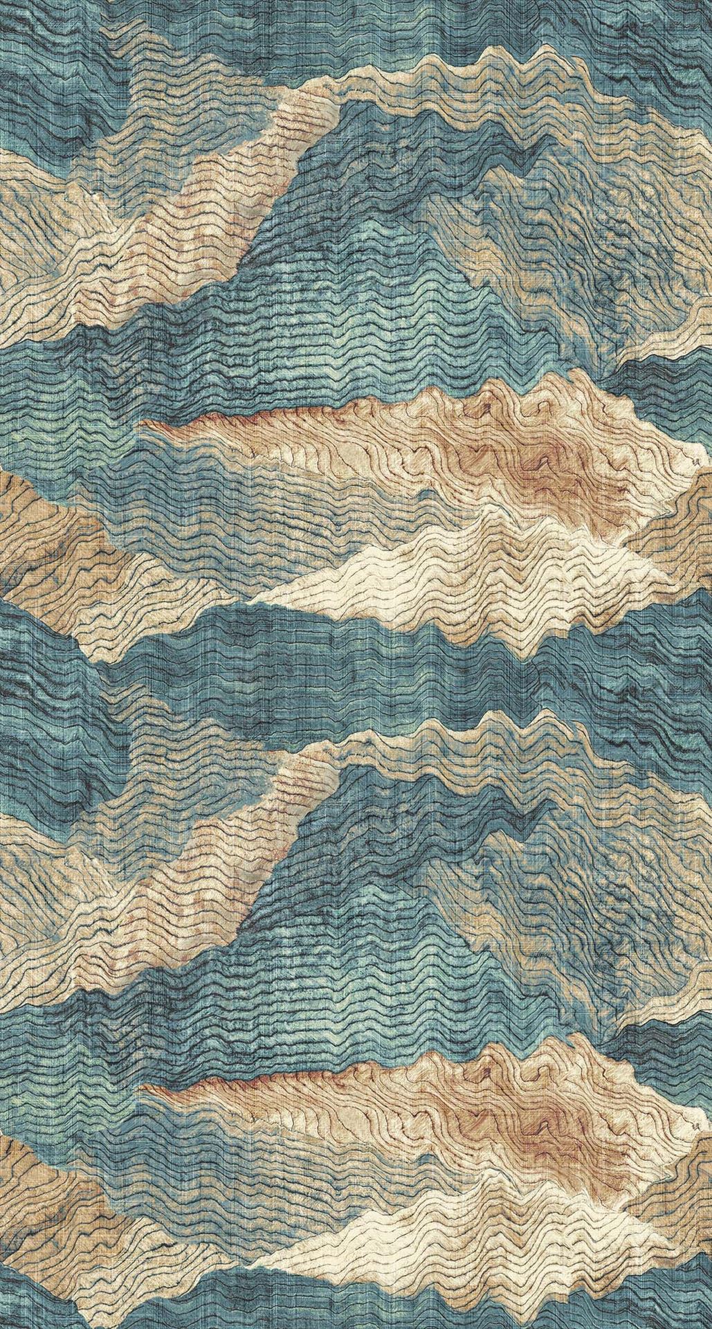 EIJFFINGER Festival 333560 - Afbeelding 1 - Blauw, Retro, Vintage, Stoer, Industrieel, Structuren, Fantasie