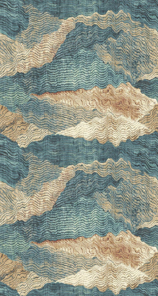 EIJFFINGER Festival 333560 - Afbeelding 1 - Blauw, Retro, Vintage, Stoer, Industrieel, Structuren, Fantasie