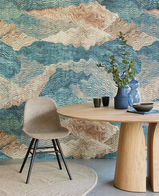 EIJFFINGER Festival 333560 - Afbeelding 2 - Blauw, Retro, Vintage, Stoer, Industrieel, Structuren, Fantasie