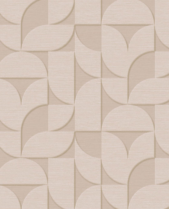 EIJFFINGER Revive 333610 - Afbeelding 1 - Naturel, Wit, Scandinavisch, Retro, Vintage, Basic, Geometrisch