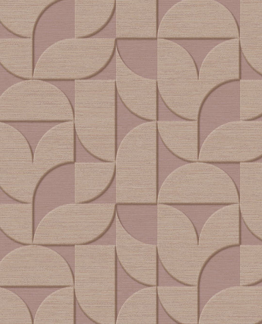 EIJFFINGER Revive 333611 - Afbeelding 1 - Naturel, Paars, Scandinavisch, Retro, Vintage, Basic, Geometrisch