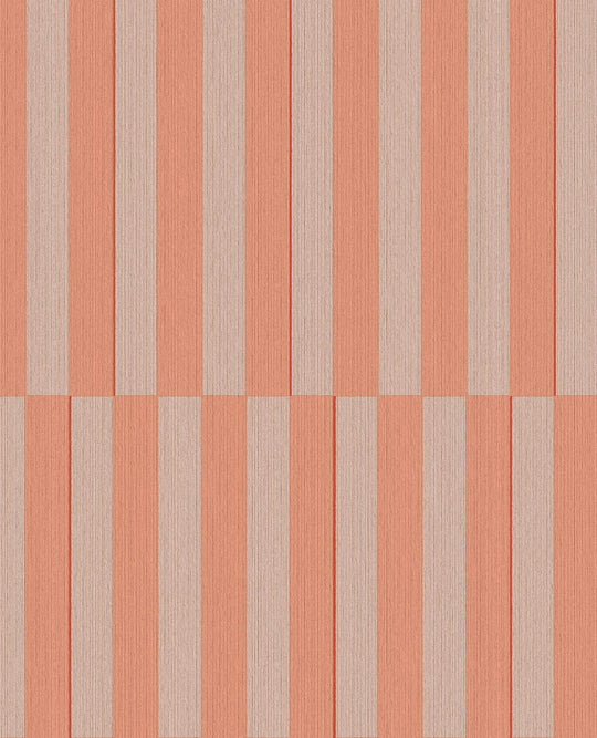 EIJFFINGER Revive 333620 - Afbeelding 1 - Naturel, Rood, Oranje, Retro, Vintage, Kinderkamer, Strepen, Grafisch, Geometrisch