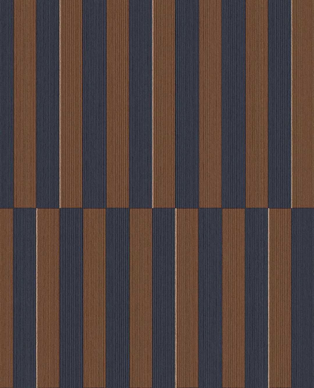 EIJFFINGER Revive 333622 - Afbeelding 1 - Naturel, Blauw, Retro, Vintage, Klassiek, Stoer, Industrieel, Strepen, Grafisch, Geometrisch