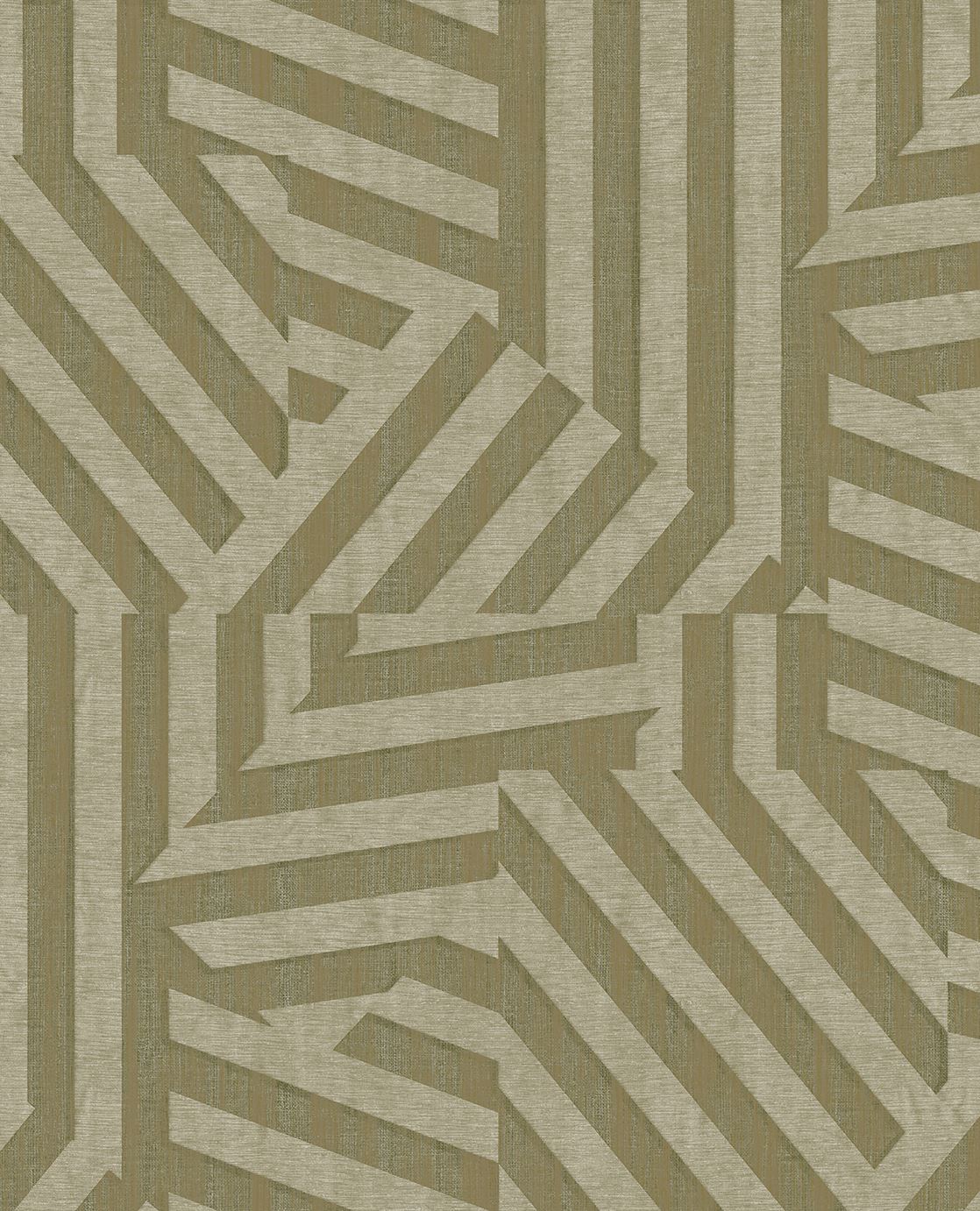 EIJFFINGER Revive 333632 - Afbeelding 1 - Groen, Retro, Vintage, Stoer, Industrieel, Grafisch, Geometrisch
