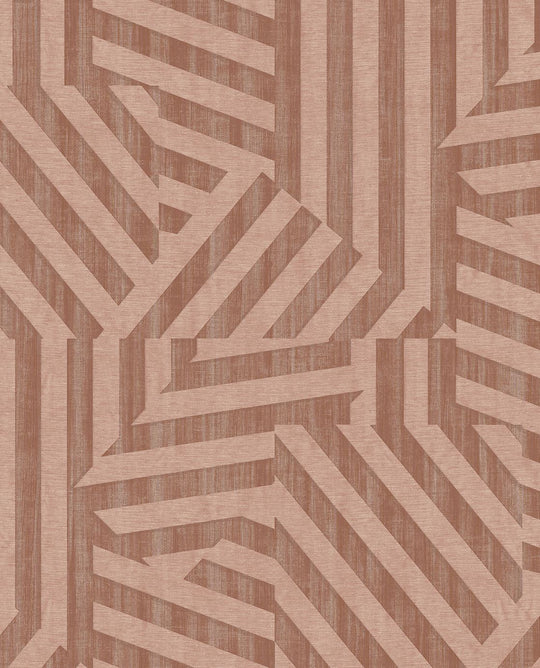 EIJFFINGER Revive 333633 - Afbeelding 1 - Rood, Retro, Vintage, Etnisch, Stoer, Industrieel, Grafisch, Geometrisch
