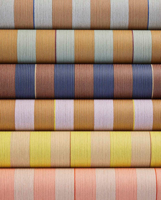 EIJFFINGER Revive 333622 - Afbeelding 4 - Naturel, Blauw, Retro, Vintage, Klassiek, Stoer, Industrieel, Strepen, Grafisch, Geometrisch