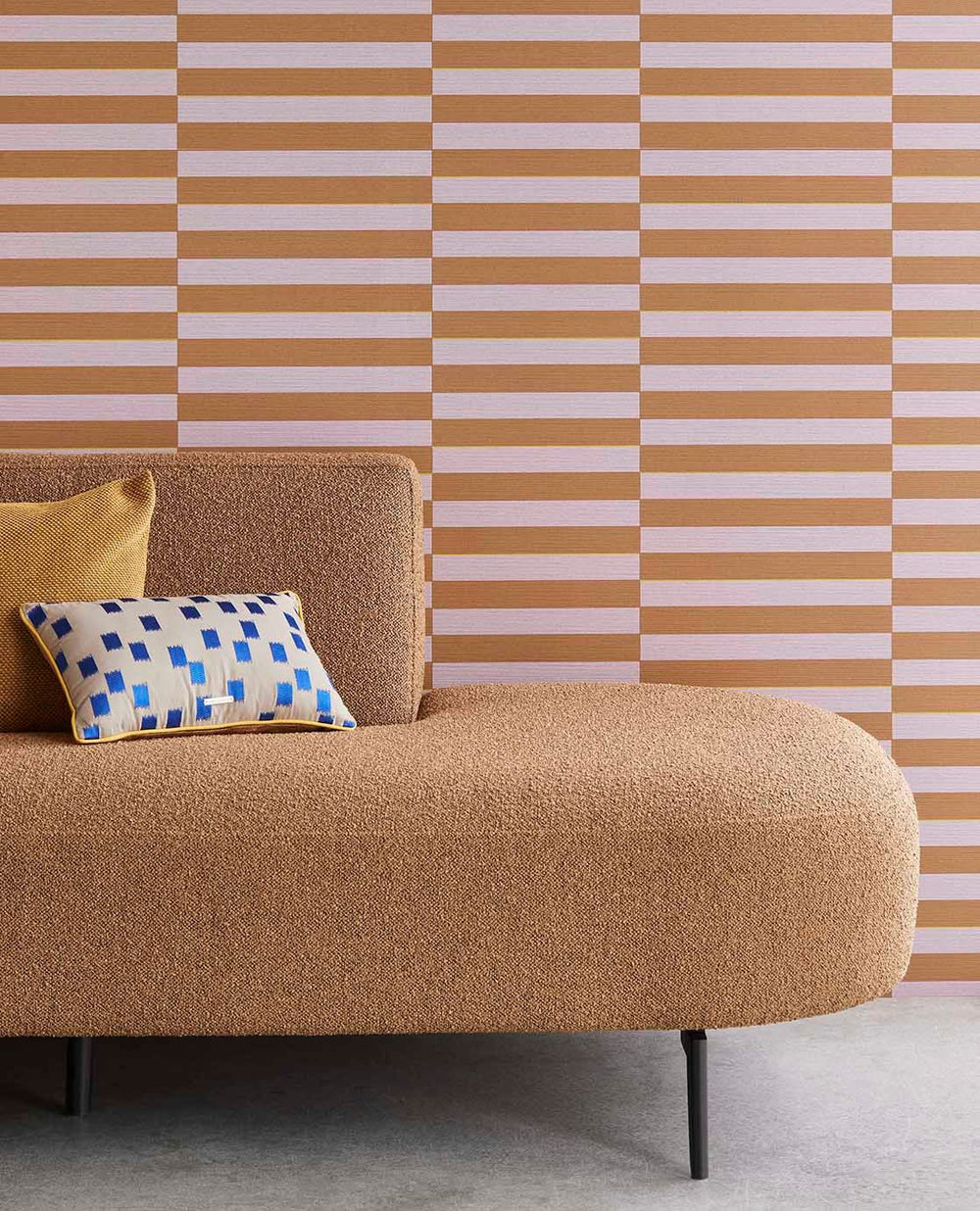 EIJFFINGER Revive 333624 - Afbeelding 2 - Naturel, Naturel, Paars, Retro, Vintage, Kinderkamer, Strepen, Grafisch, Geometrisch