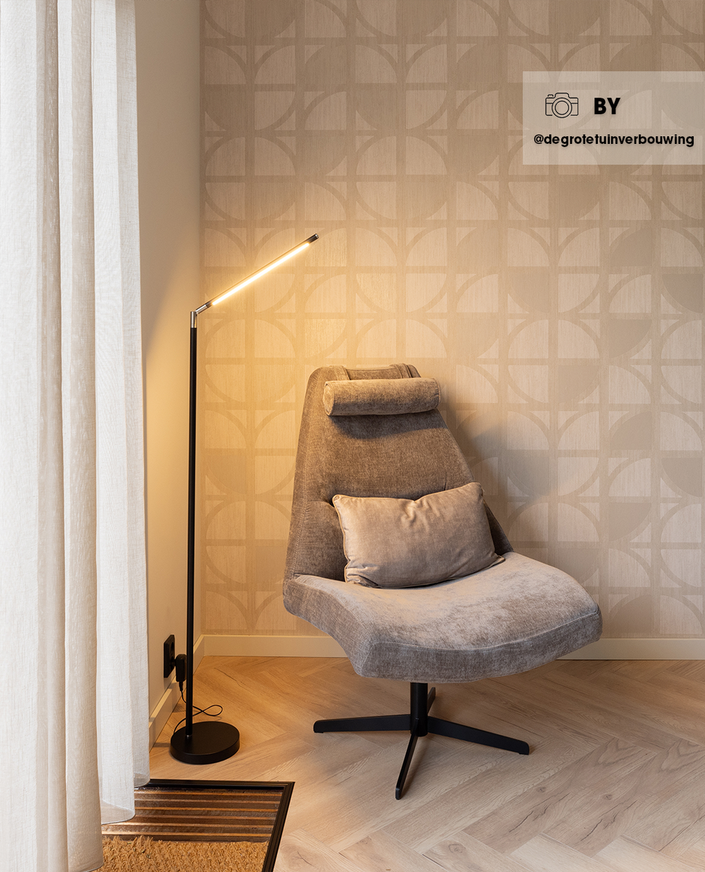 EIJFFINGER Bold 395810 - Afbeelding 2 - Naturel, Wit, Retro, Vintage, Stoer, Industrieel, Chic, Glamour, Geometrisch