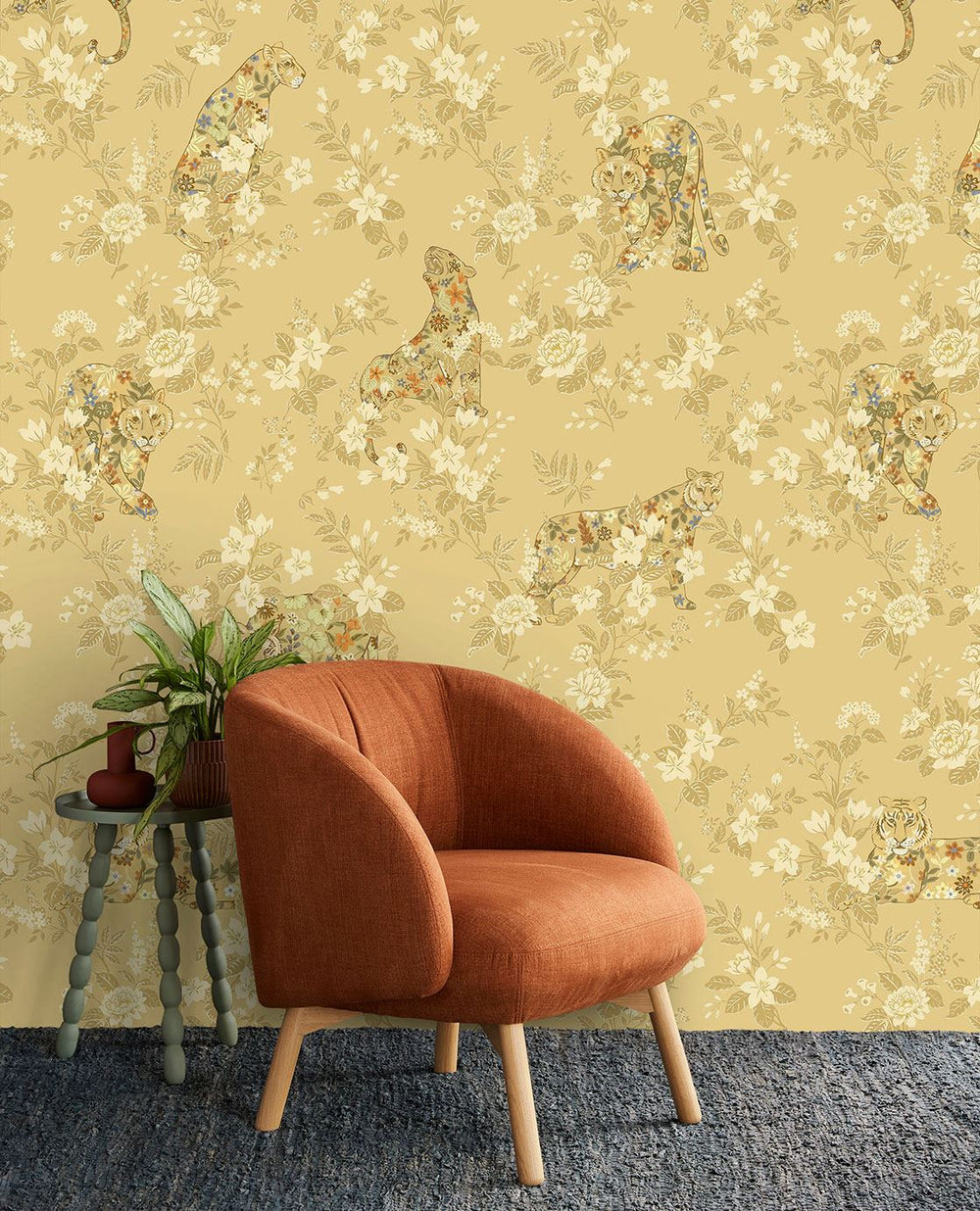 EIJFFINGER Festival 333550 - Afbeelding 2 - Naturel, Geel, Retro, Vintage, Etnisch, Chic, Glamour, Dieren, Fantasie