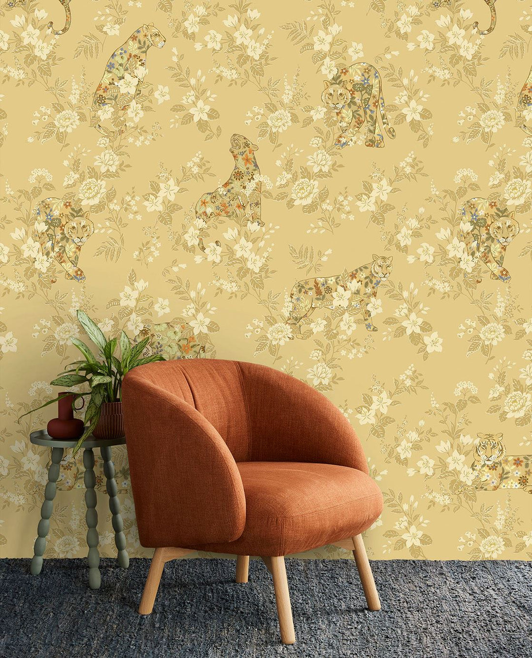 EIJFFINGER Festival 333550 - Afbeelding 2 - Naturel, Geel, Retro, Vintage, Etnisch, Chic, Glamour, Dieren, Fantasie