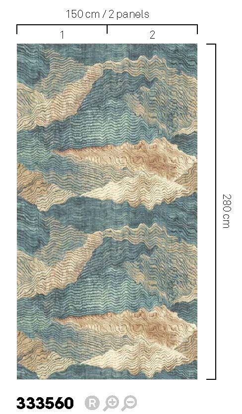 EIJFFINGER Festival 333560 - Afbeelding 3 - Blauw, Retro, Vintage, Stoer, Industrieel, Structuren, Fantasie