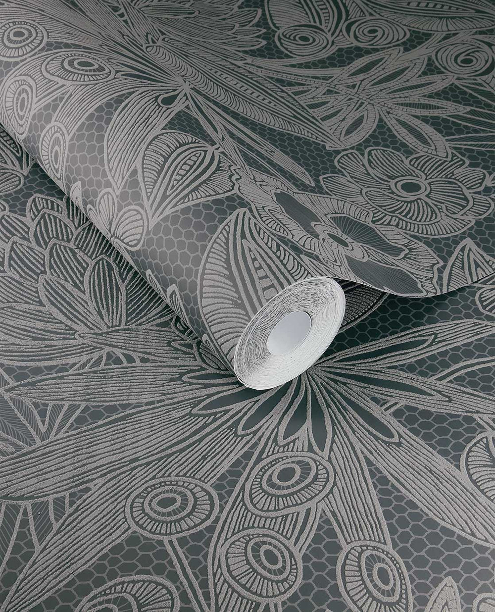 EIJFFINGER Gilded 340114 - Afbeelding 2 - Zwart / Grijs, Romantisch, Chic, Glamour, Bloemen