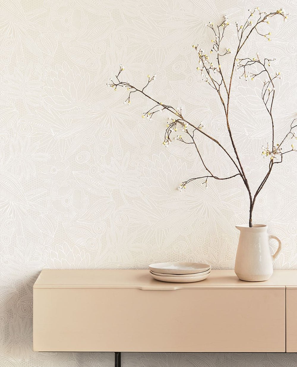 EIJFFINGER Gilded 340110 - Afbeelding 2 - Wit, Romantisch, Chic, Glamour, Bloemen