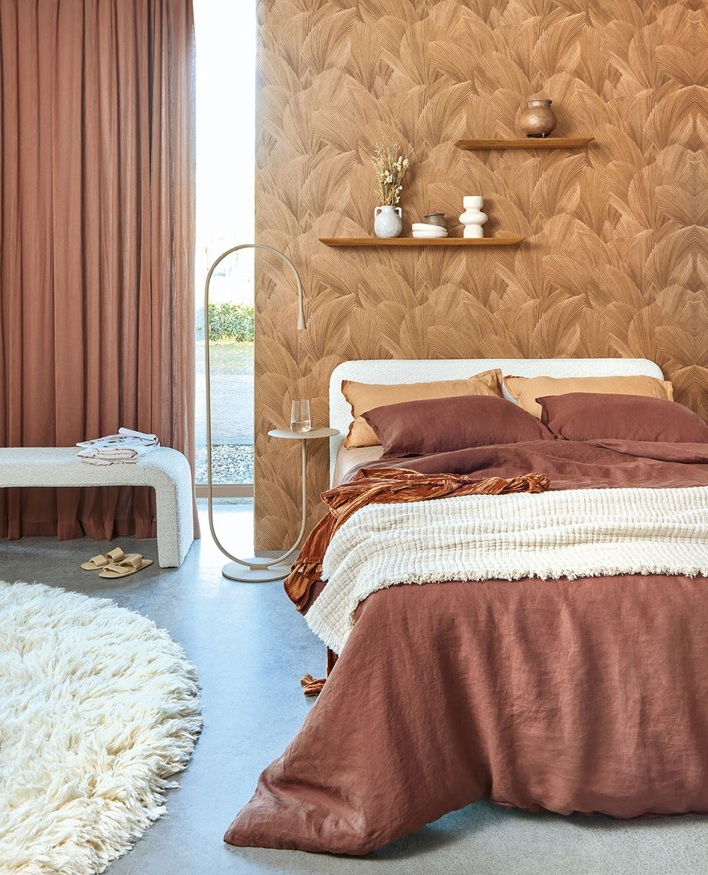 EIJFFINGER Gilded 340123 - Afbeelding 2 - Oranje, Metallic, Stoer, Industrieel, Chic, Glamour, Bladeren