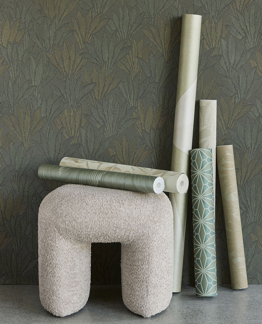 EIJFFINGER Gilded 340125 - Afbeelding 2 - Blauw, Groen, Stoer, Industrieel, Chic, Glamour, Bladeren