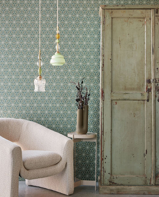 EIJFFINGER Gilded 340145 - Afbeelding 2 - Groen, Chic, Glamour, Geometrisch