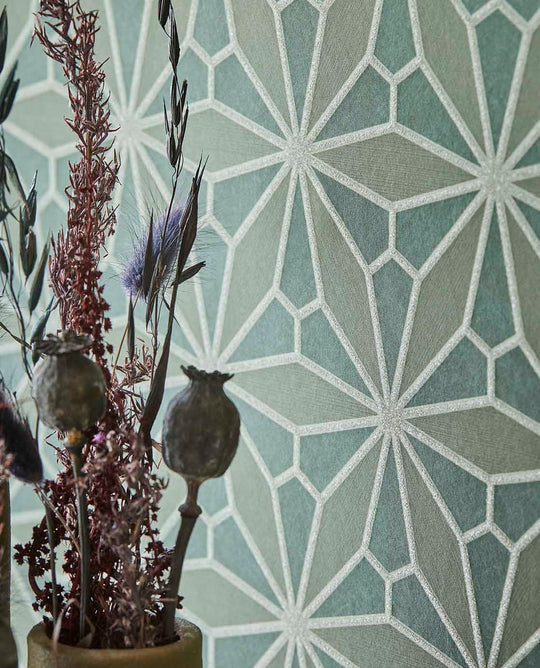 EIJFFINGER Gilded 340145 - Afbeelding 4 - Groen, Chic, Glamour, Geometrisch