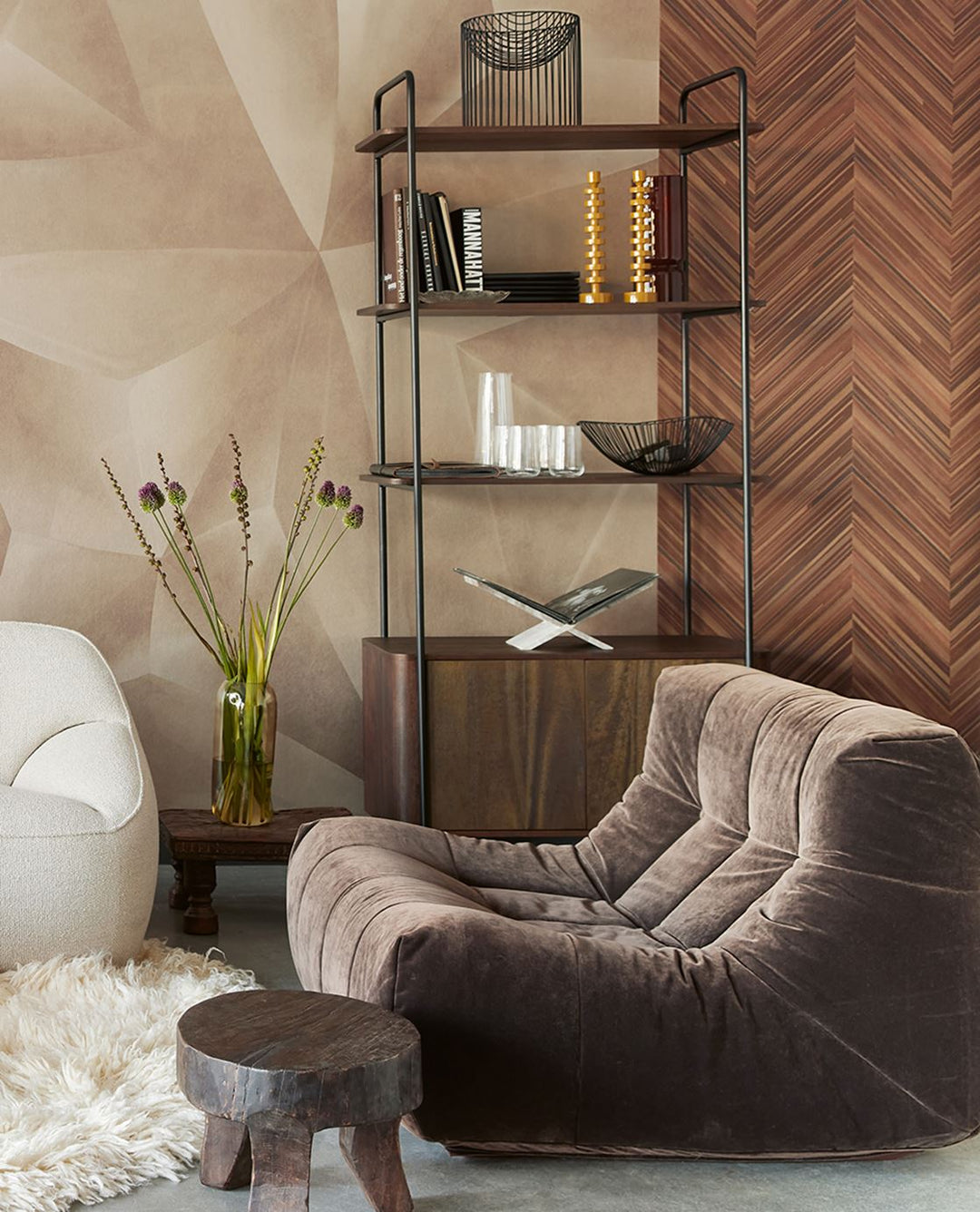 EIJFFINGER Gilded 340163 - Afbeelding 2 - Naturel, Klassiek, Stoer, Industrieel, Chic, Glamour, Strepen, Natuurlijk, Geometrisch