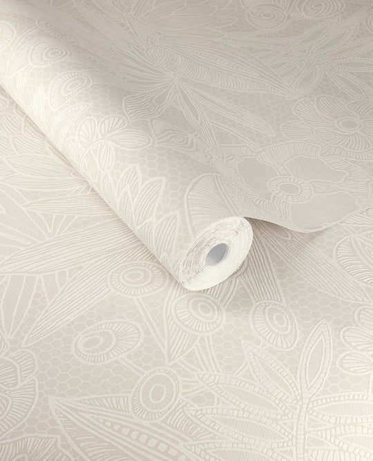 EIJFFINGER Gilded 340110 - Afbeelding 1 - Wit, Romantisch, Chic, Glamour, Bloemen