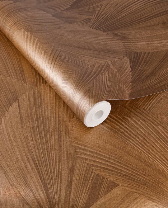 EIJFFINGER Gilded 340123 - Afbeelding 1 - Oranje, Metallic, Stoer, Industrieel, Chic, Glamour, Bladeren