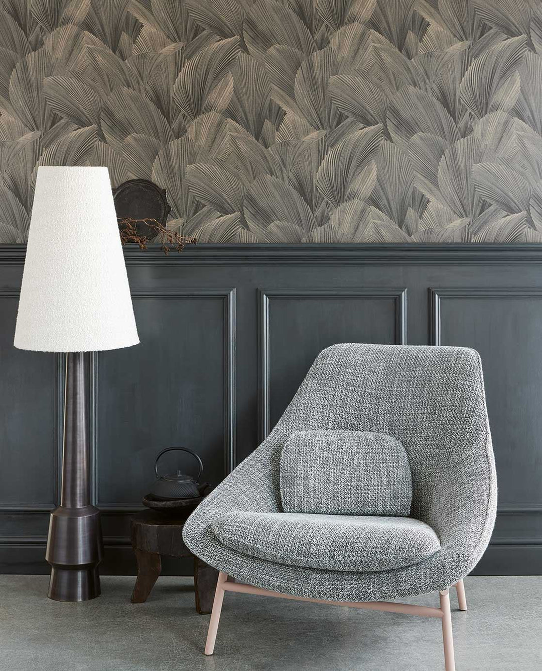EIJFFINGER Gilded 340126 - Afbeelding 2 - Naturel, Zwart / Grijs, Stoer, Industrieel, Chic, Glamour, Bladeren
