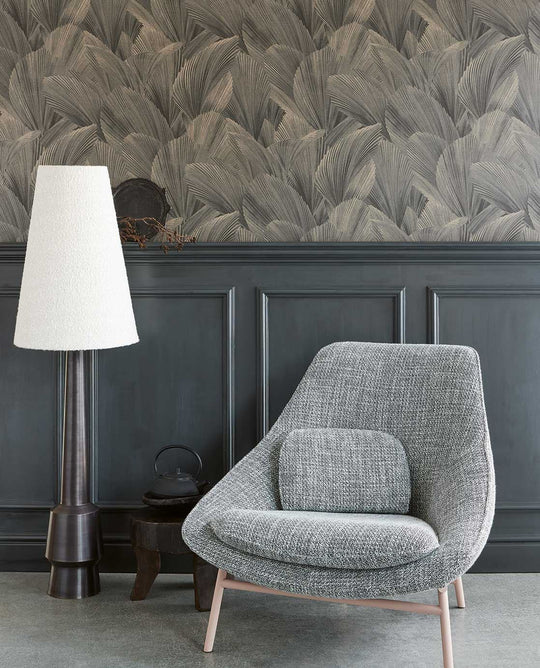 EIJFFINGER Gilded 340126 - Afbeelding 2 - Naturel, Zwart / Grijs, Stoer, Industrieel, Chic, Glamour, Bladeren