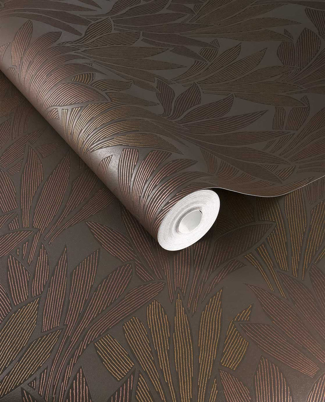 EIJFFINGER Gilded 340155 - Afbeelding 1 - Naturel, Rood, Klassiek, Chic, Glamour, Fantasie, Bladeren