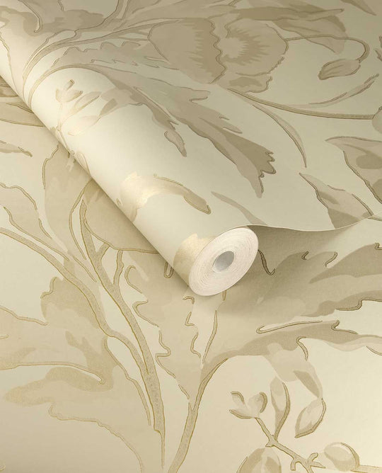 EIJFFINGER Gilded 340132 - Afbeelding 1 - Naturel, Goud, Romantisch, Chic, Glamour, Bloemen, Bladeren