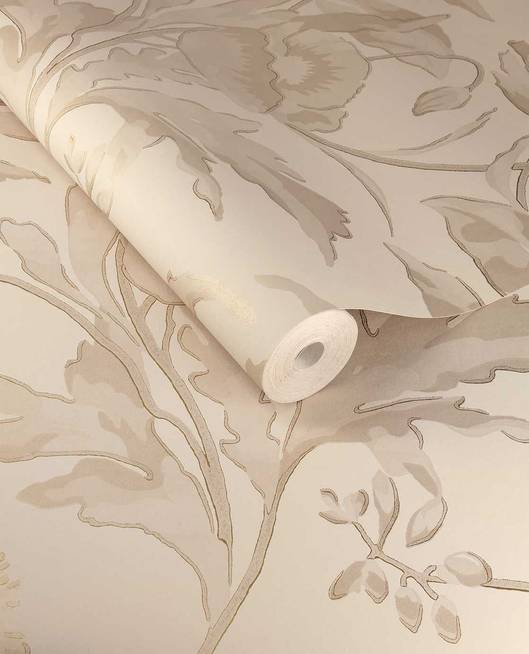EIJFFINGER Gilded 340131 - Afbeelding 1 - Rood, Romantisch, Chic, Glamour, Bloemen, Bladeren