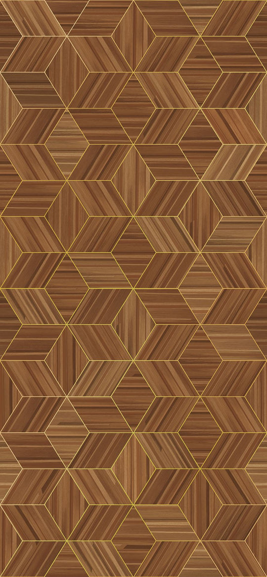 EIJFFINGER Gilded 340181 - Afbeelding 1 - Naturel, Metallic, Klassiek, Stoer, Industrieel, Chic, Glamour, Strepen, Geometrisch 
