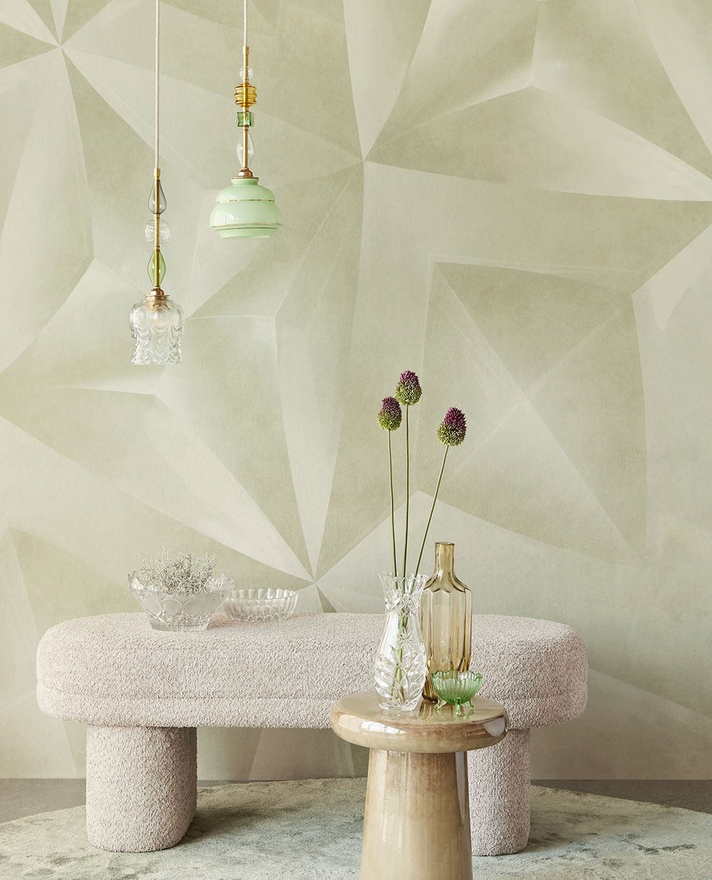 EIJFFINGER Gilded 340185 - Afbeelding 2 - Groen, Chic, Glamour, Fantasie, Geometrisch 