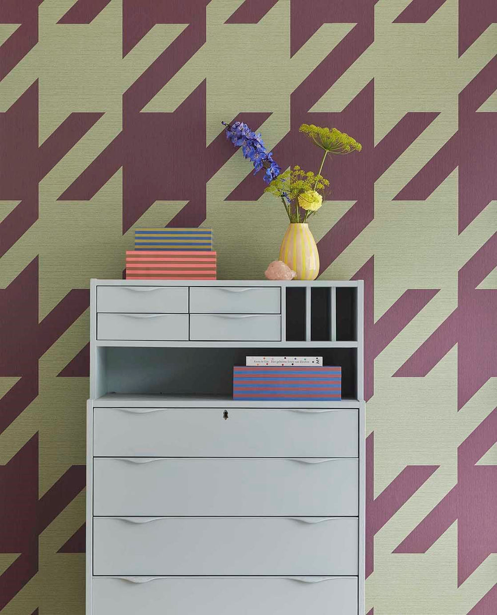 EIJFFINGER Revive 333672 - Afbeelding 2 - Naturel, Geel, Retro, Vintage, Kinderkamer, Grafisch, Fantasie, Geometrisch