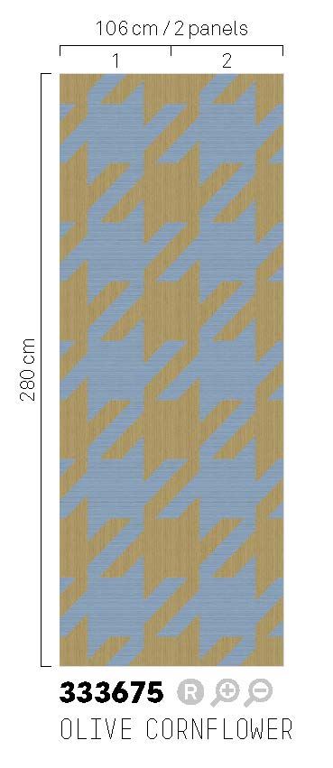 EIJFFINGER Revive 333675 - Afbeelding 2 - Blauw, Groen, Paars, Retro, Vintage, Etnisch, Kinderkamer, Grafisch, Fantasie