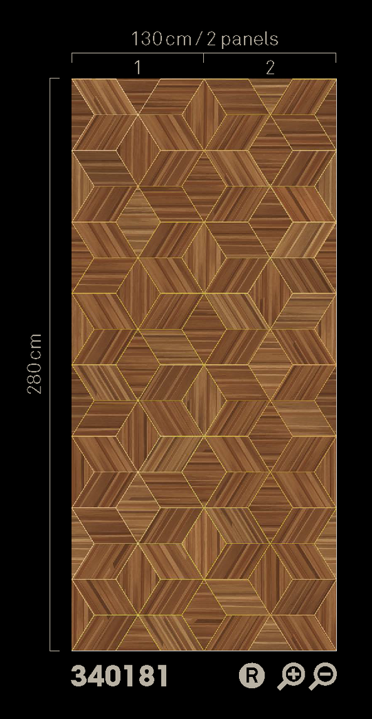 EIJFFINGER Gilded 340181 - Afbeelding 4 - Naturel, Metallic, Klassiek, Stoer, Industrieel, Chic, Glamour, Strepen, Geometrisch 