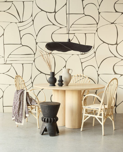 EIJFFINGER Solange 340280 - Afbeelding 2 - Wit, Zwart / Grijs, Stoer, Industrieel, Geometrisch 