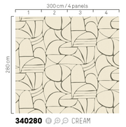 EIJFFINGER Solange 340280 - Afbeelding 4 - Wit, Zwart / Grijs, Stoer, Industrieel, Geometrisch 